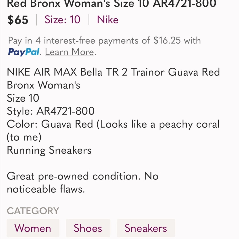 NIKE AIR MAX Bella TR 2 Trainor Guava Red Bronx Woman's Size 11 AR4721-800 - Picture 2 of 11